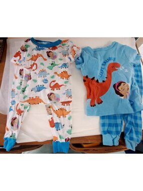 Ms Rachel 18 Months Lot of Two Pajama Sets Multicolor Sleepy-Saurus